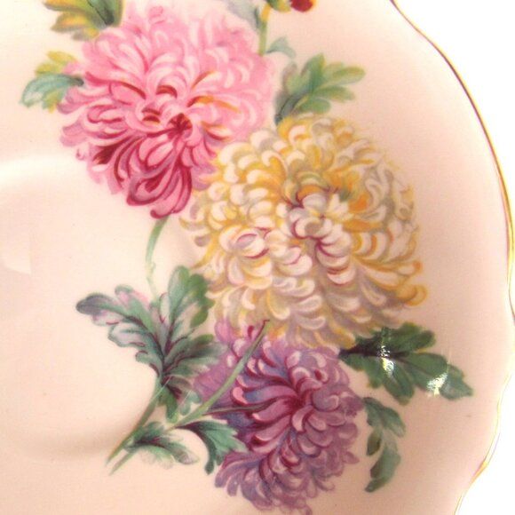 Paragon Tea Cup and Saucer Carnations on Soft Beige, HPT, Gold Gilt,      H233 - Picture 6 of 8